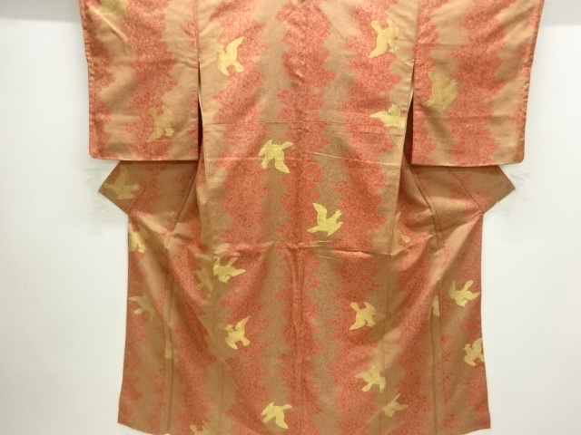 JAPANESE KIMONO / ANTIQUE KIMONO / TAISHO ROMAN STYLE / WOVEN FLOWER